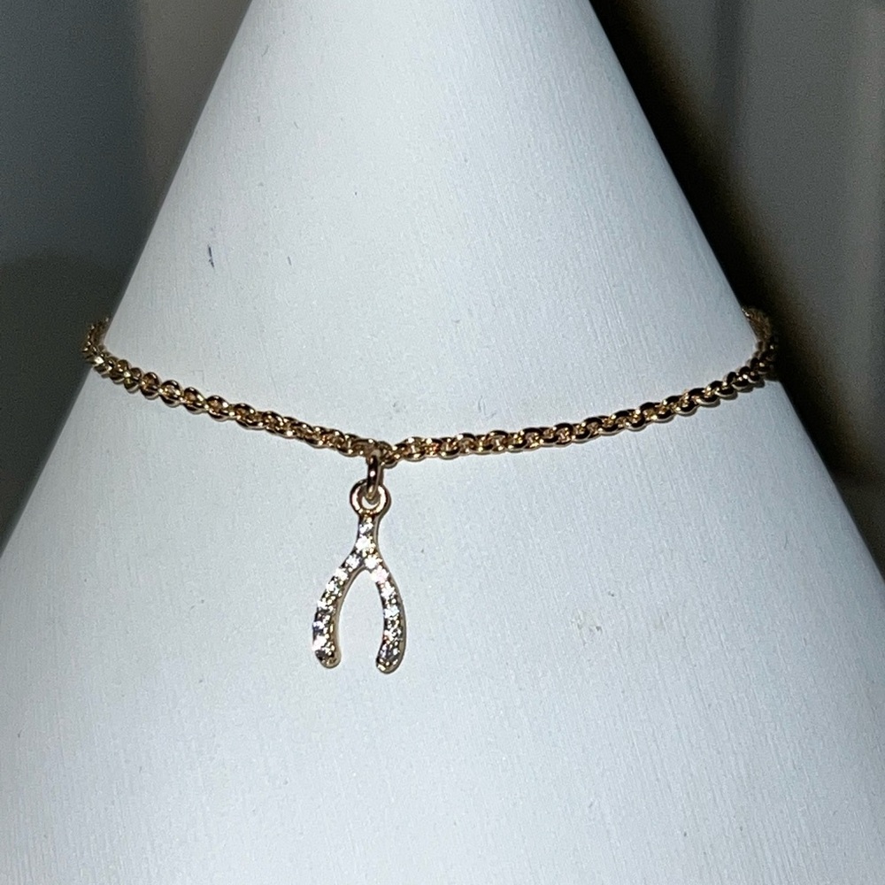 Banana Republic Gold Wishbone Bracelet